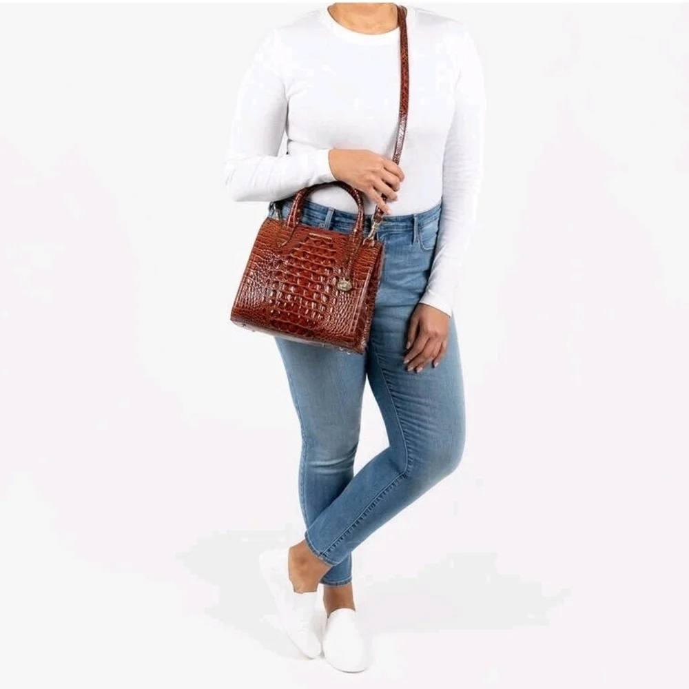 🤎▪️Brahmin ▪️Small Caroline Multi Caladesi Leather Satchel